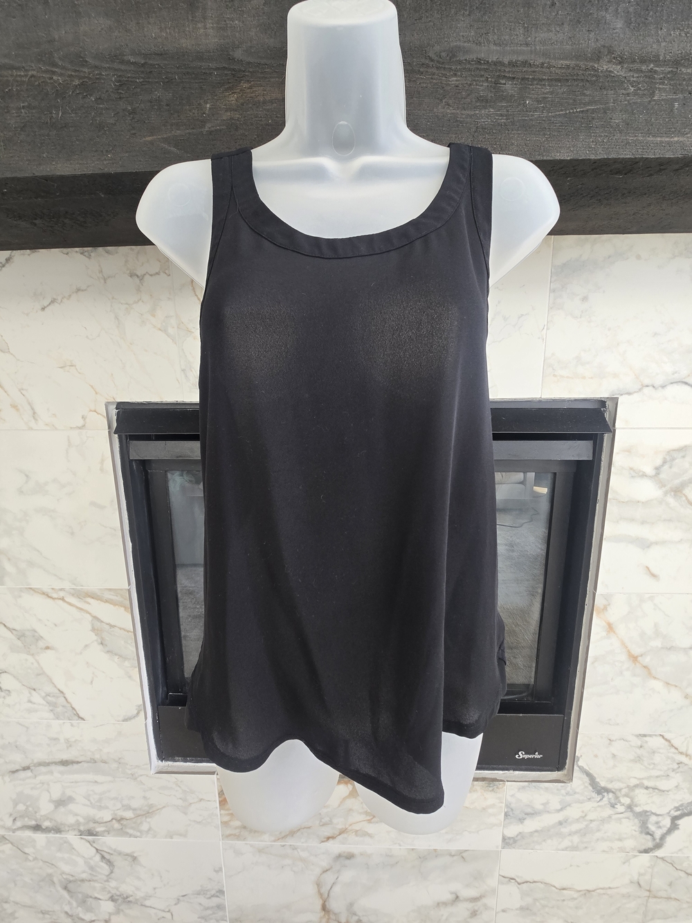 Express Black Scoop Neck Racerback Tank Top
